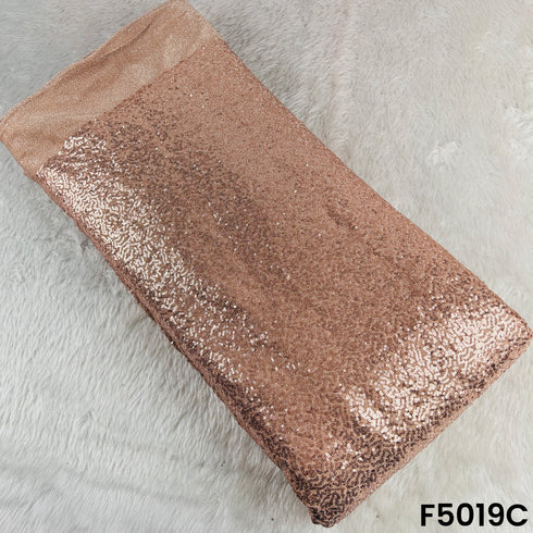Sequins Embroidered Simmer Lycra Fabric-F5019